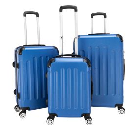 Three In One ABS Suitcase 20 Inches 24 Inches 28 Inches Blue (Option: Dark blue)