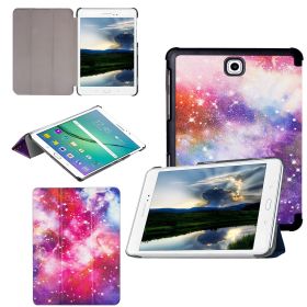 Tri-Fold Case Compatible with Samsung Galaxy TAB S2 9.7 inch Tablet - SM T810/T813/T815C/T819C(2014 Edition) (Material: PU Leather, Color: Galaxy)