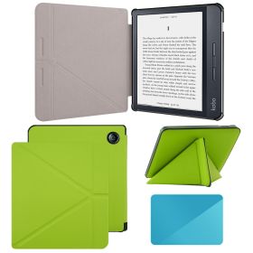 Case Compatible with 7 Inch Kobo Libra H2O Ereader(Model: N873, 2019 Release) (Material: PU Leather, Color: Bright Green)